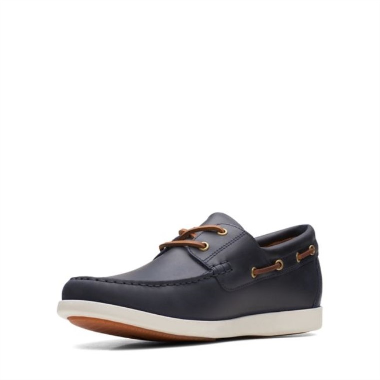 Ferius Coast Cuero Azul Oscuro Clarks Cuero Azul Oscuro