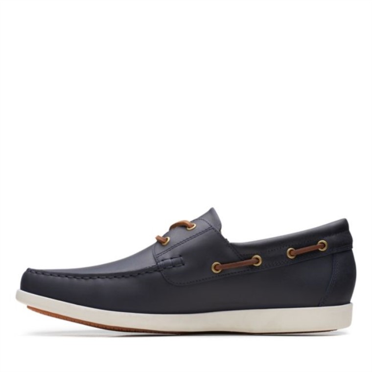 Ferius Coast Cuero Azul Oscuro Clarks Cuero Azul Oscuro