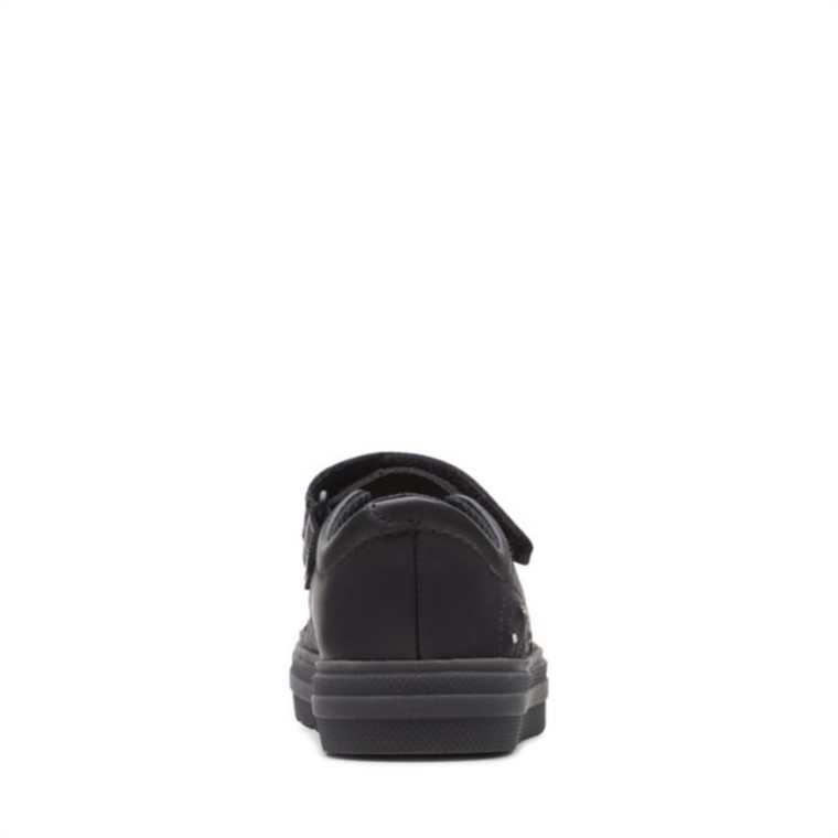 Bengala Brillo Niño Cuero Negro Cuero Negro Clarks