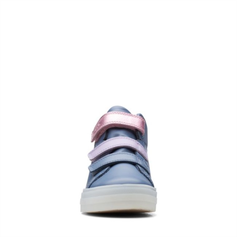 Flare Show Kid Cuero Azul Claro Clarks Cuero Azul Claro