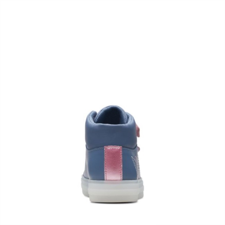 Flare Show Kid Cuero Azul Claro Clarks Cuero Azul Claro