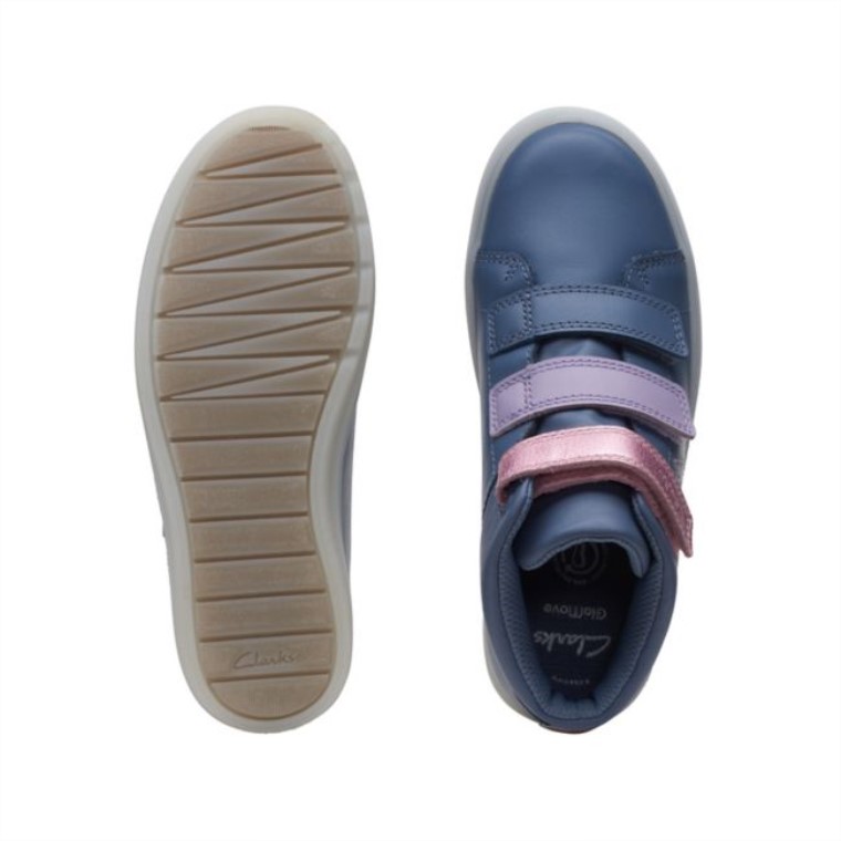 Flare Show Kid Cuero Azul Claro Clarks Cuero Azul Claro