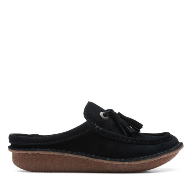 Fun Ny Clog Gamuza Negra Clarks Gamuza Negra