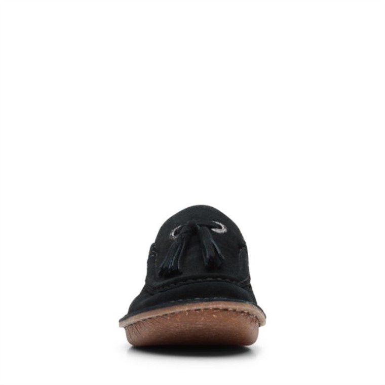 Fun Ny Clog Gamuza Negra Clarks Gamuza Negra