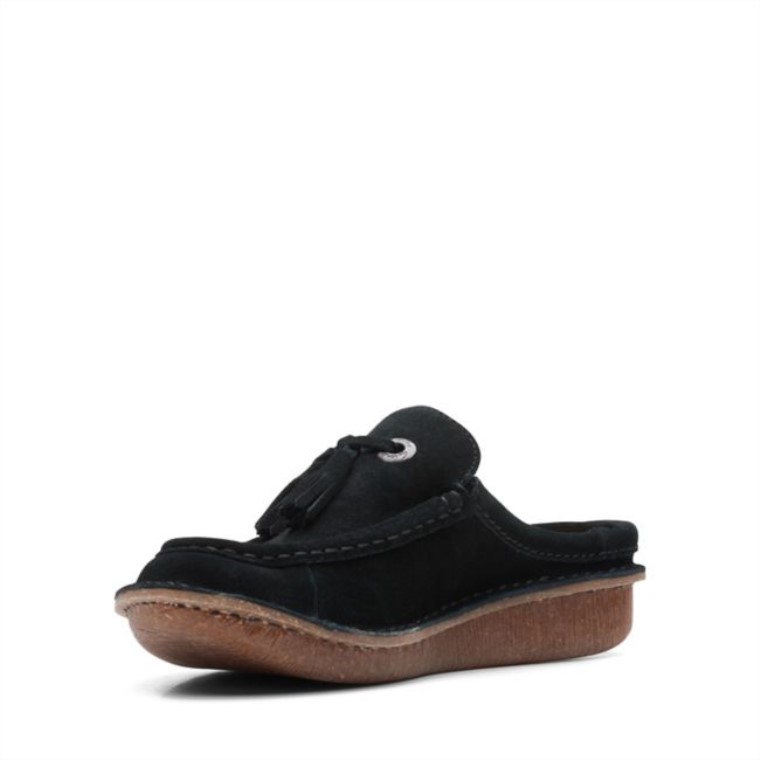 Fun Ny Clog Gamuza Negra Clarks Gamuza Negra