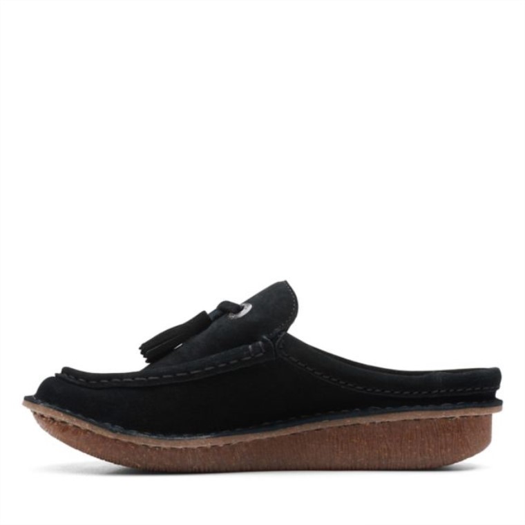 Fun Ny Clog Gamuza Negra Clarks Gamuza Negra