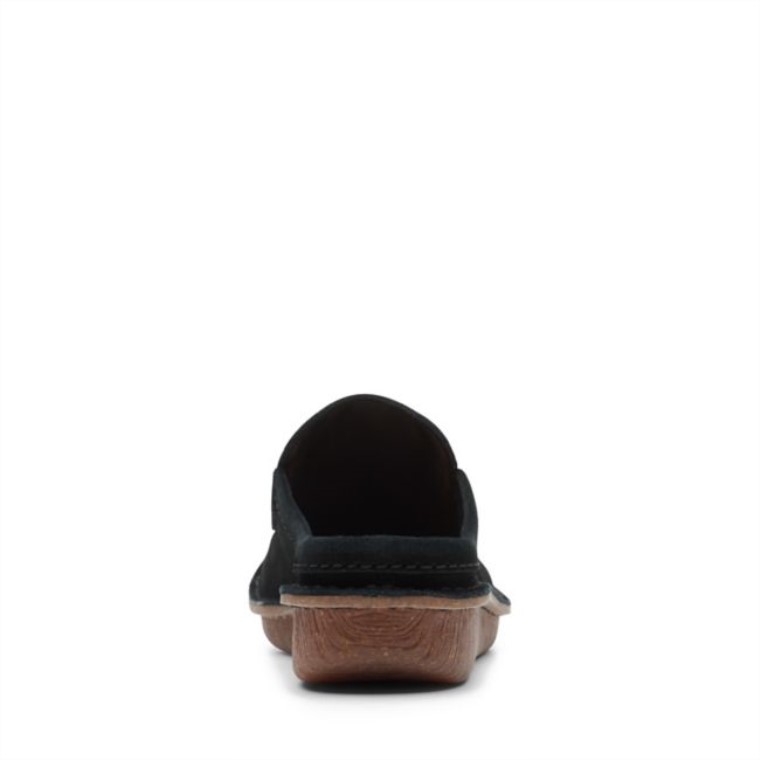 Fun Ny Clog Gamuza Negra Clarks Gamuza Negra