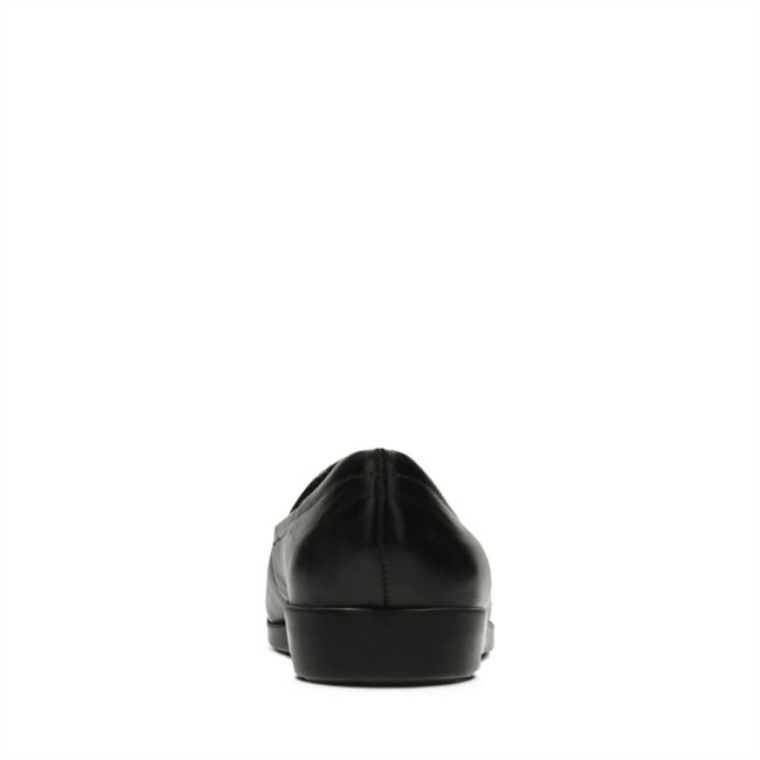 Georgia Cuero Negro Clarks Cuero Negro