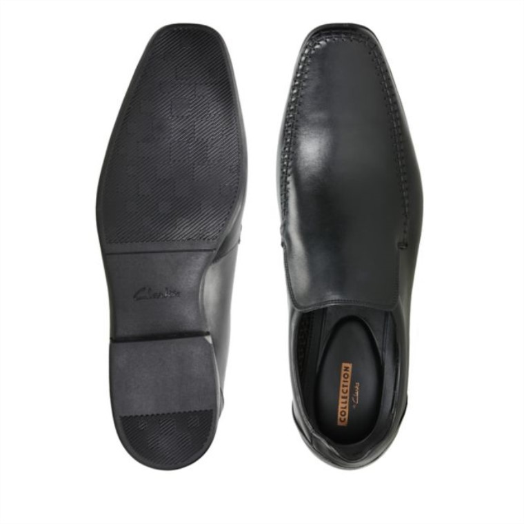 Costura Glement Cuero Negro Clarks Cuero Negro