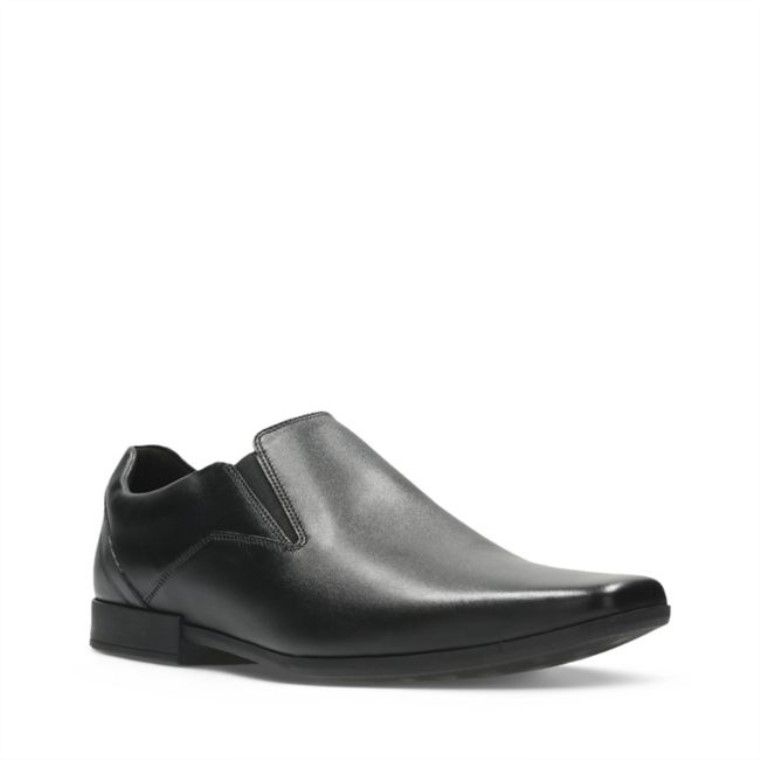 Slip Glement Cuero Negro Cuero Negro Clarks