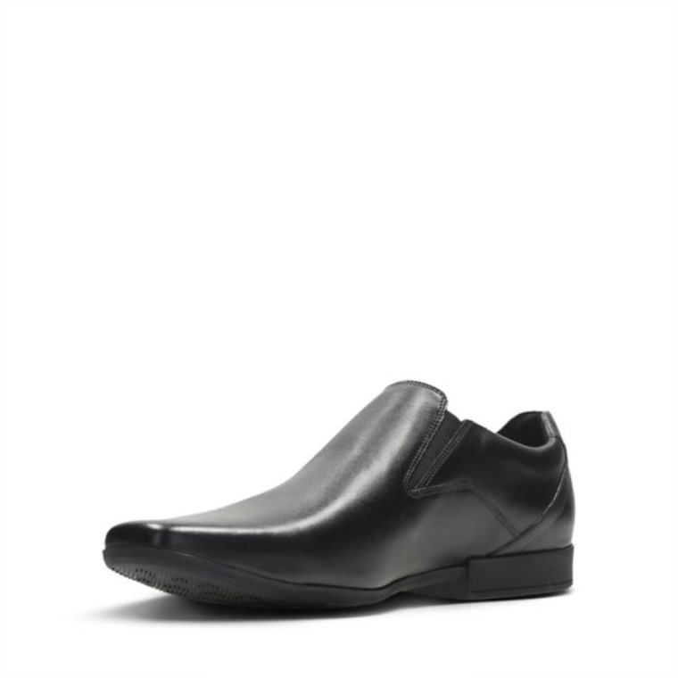 Slip Glement Cuero Negro Cuero Negro Clarks