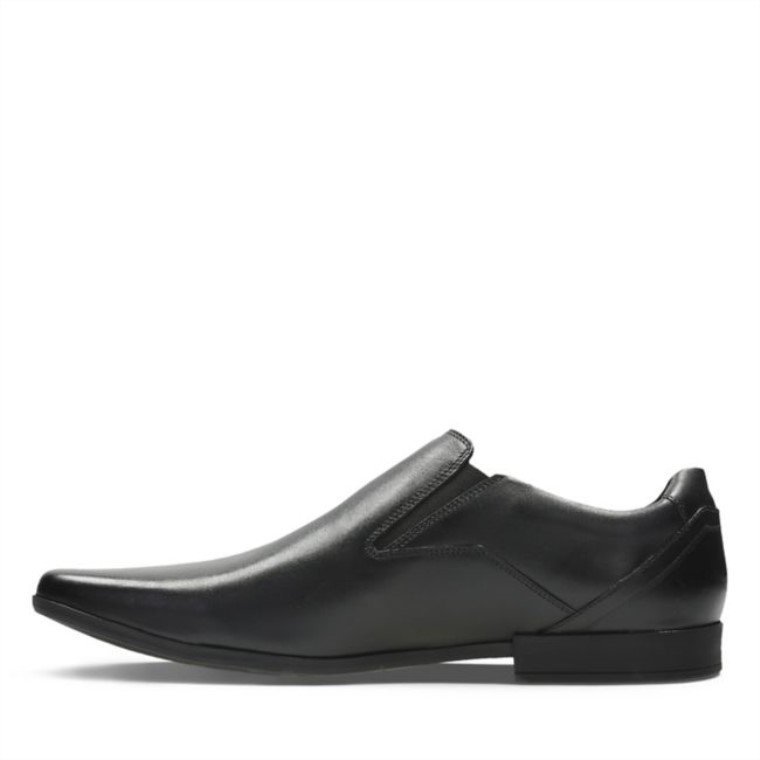 Slip Glement Cuero Negro Cuero Negro Clarks