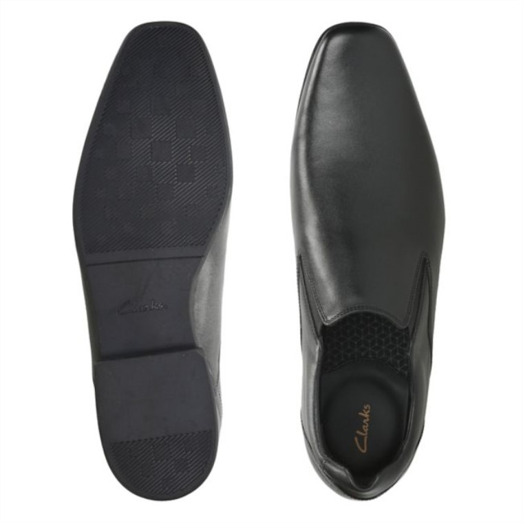 Slip Glement Cuero Negro Cuero Negro Clarks