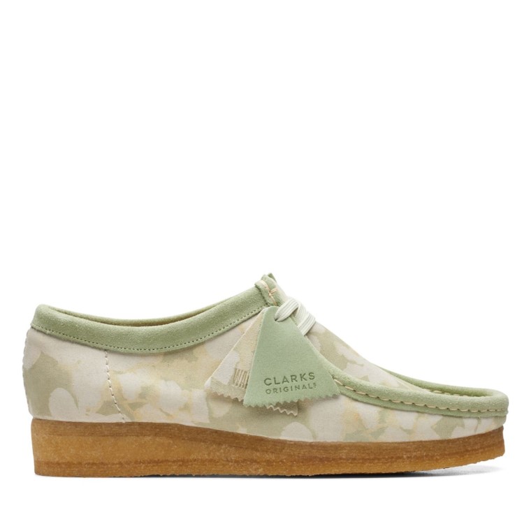 Verde Floral Clarks Wallabee Verde Floral