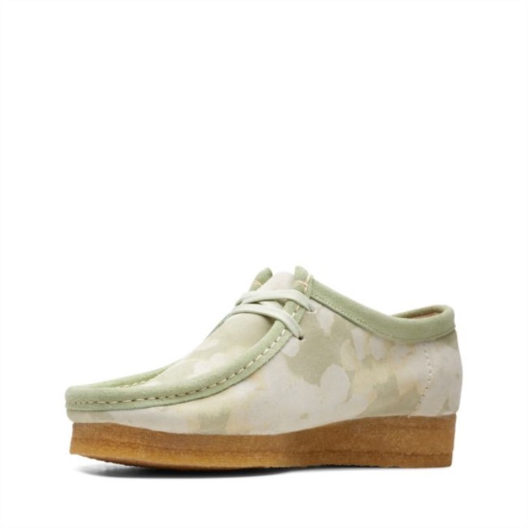 Verde Floral Clarks Wallabee Verde Floral