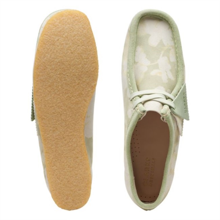 Verde Floral Clarks Wallabee Verde Floral