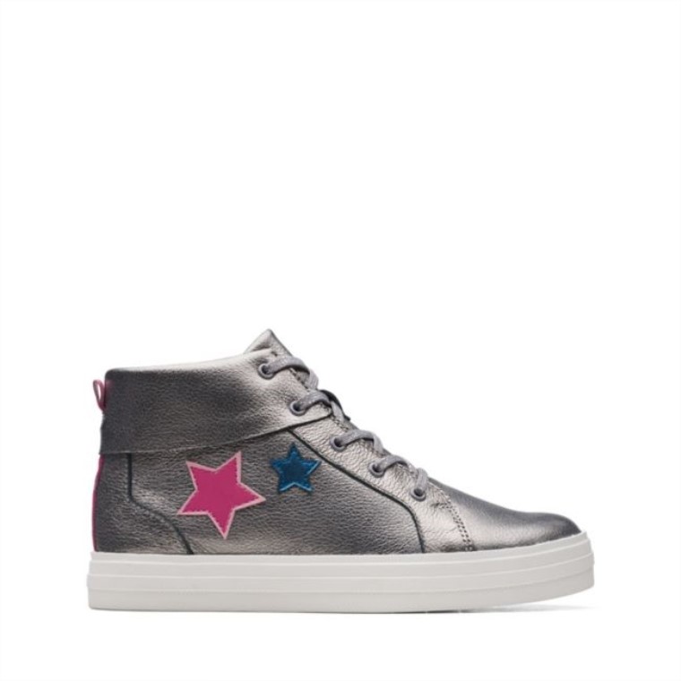 Gun Metal Cuero Clarks Nova City Kid Gun Metal Cuero