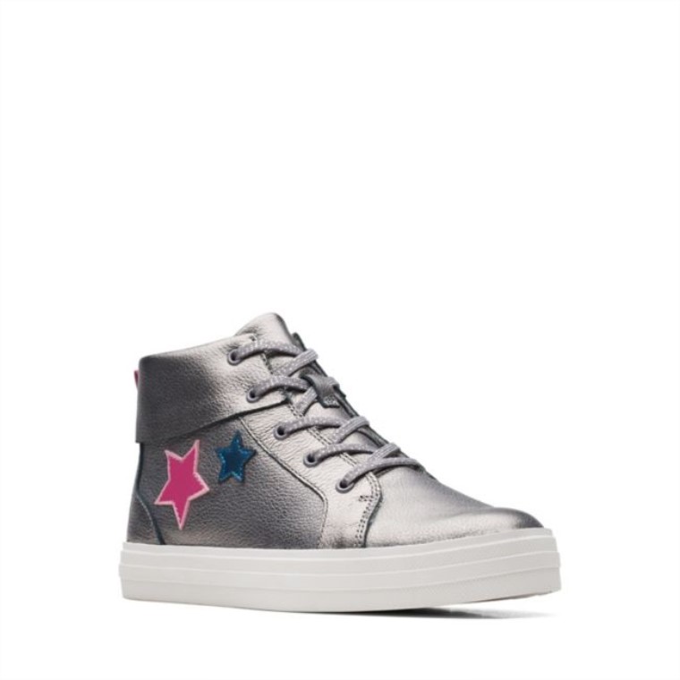 Gun Metal Cuero Clarks Nova City Kid Gun Metal Cuero