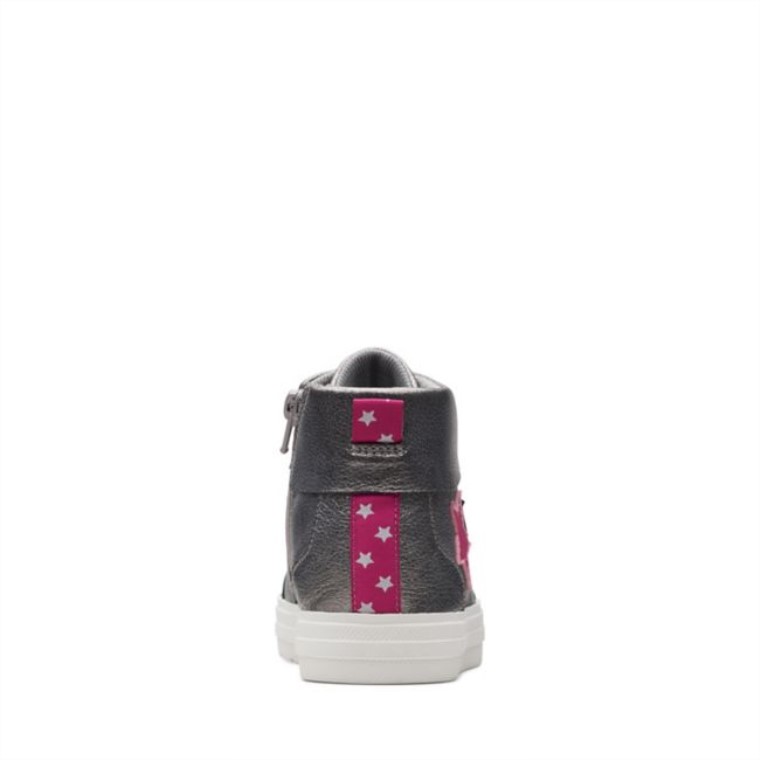 Gun Metal Cuero Clarks Nova City Kid Gun Metal Cuero