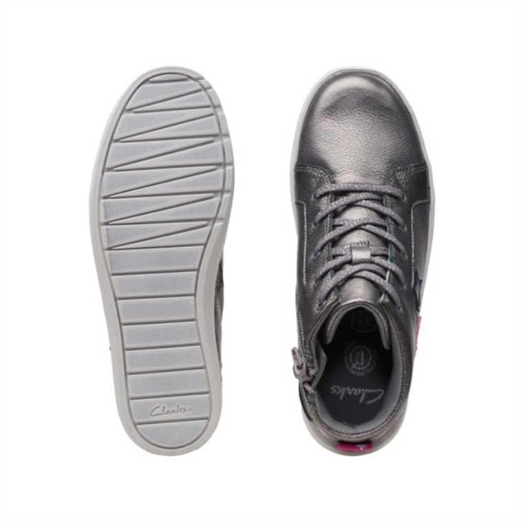 Gun Metal Cuero Clarks Nova City Kid Gun Metal Cuero