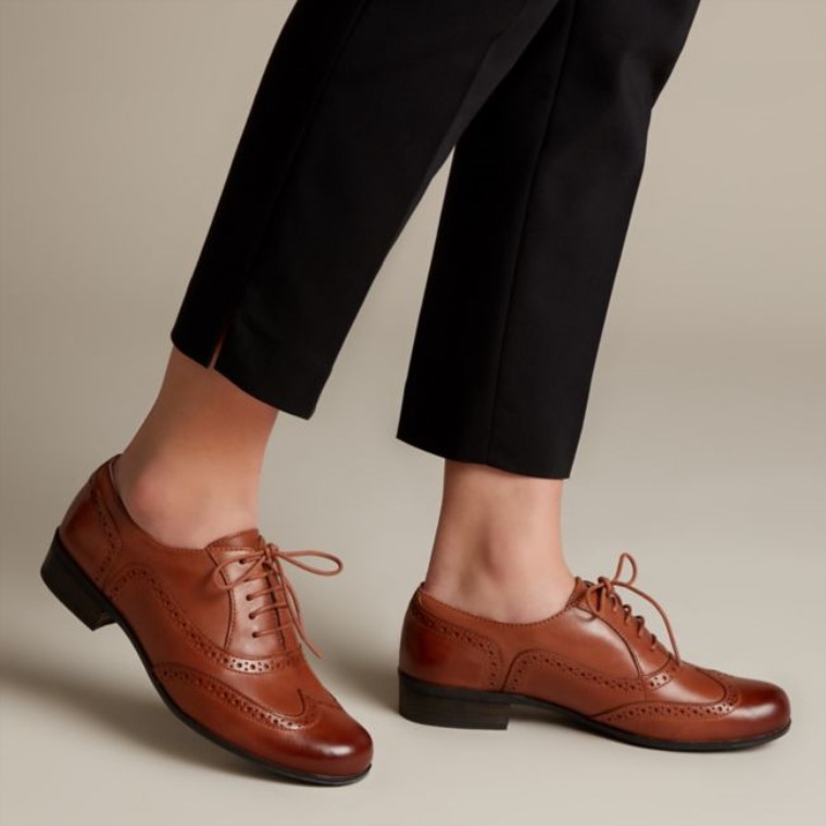 Hamble Roble Cuero Marrón Oscuro Clarks Cuero Marrón Oscuro