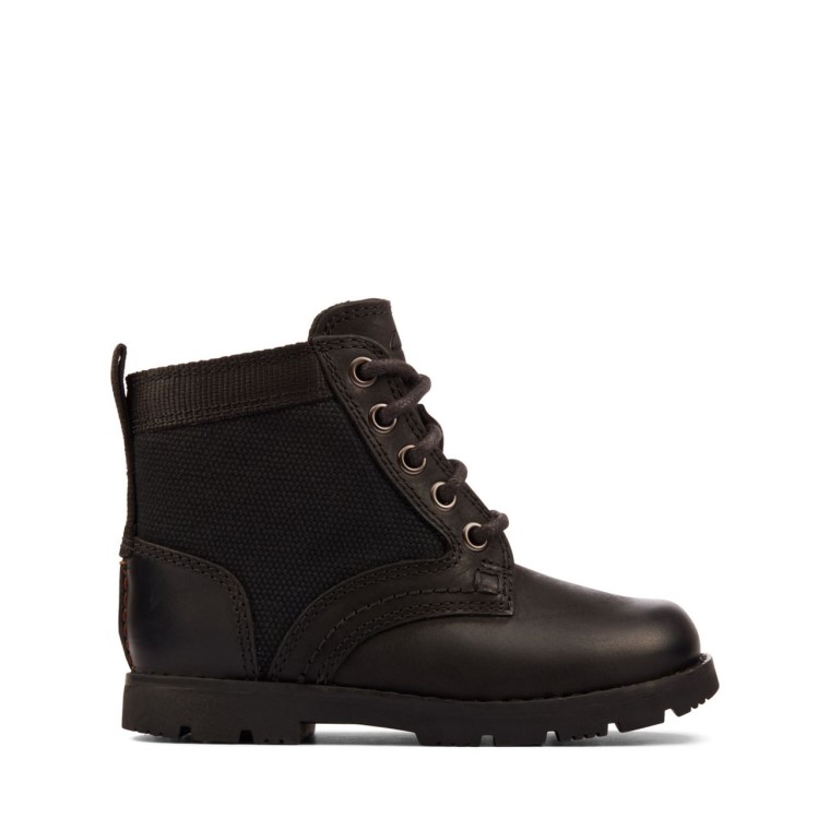 Heath Chard Niño Cuero Negro Clarks Cuero Negro