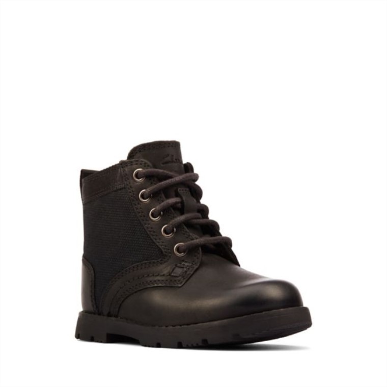Heath Chard Niño Cuero Negro Clarks Cuero Negro