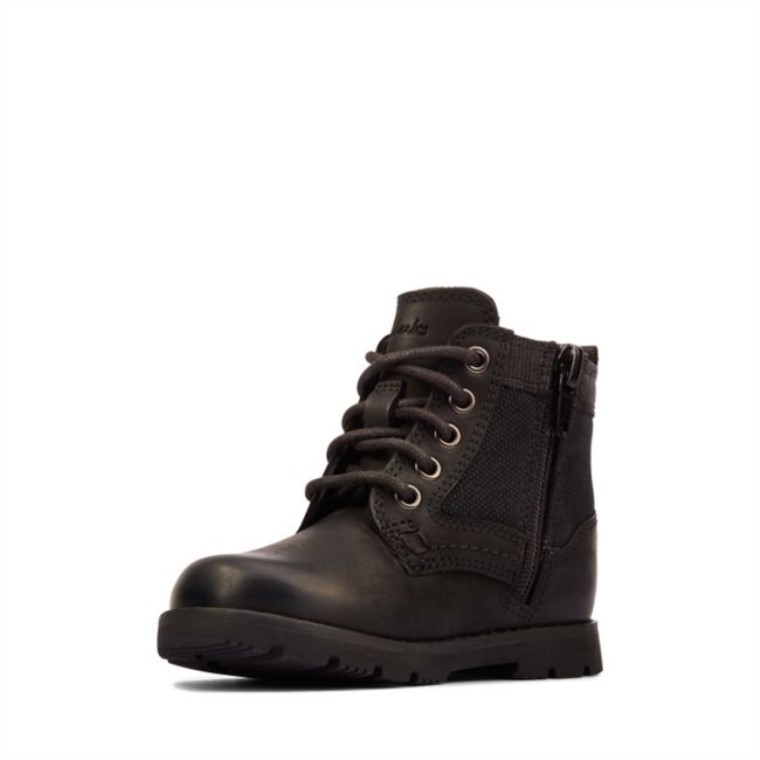 Heath Chard Niño Cuero Negro Clarks Cuero Negro