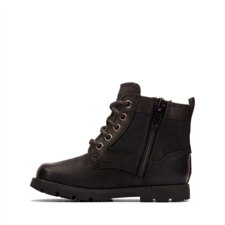 Heath Chard Niño Cuero Negro Clarks Cuero Negro