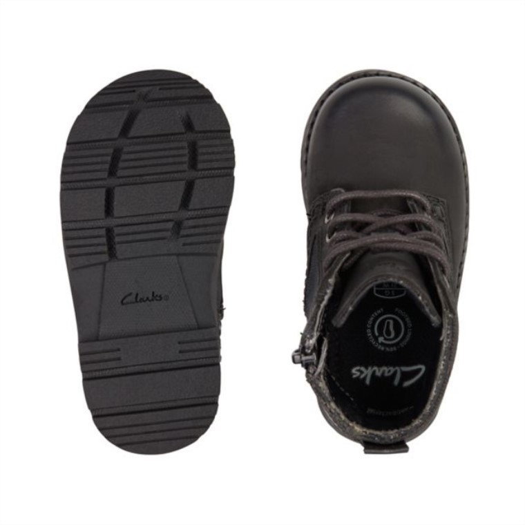 Heath Chard Niño Cuero Negro Clarks Cuero Negro