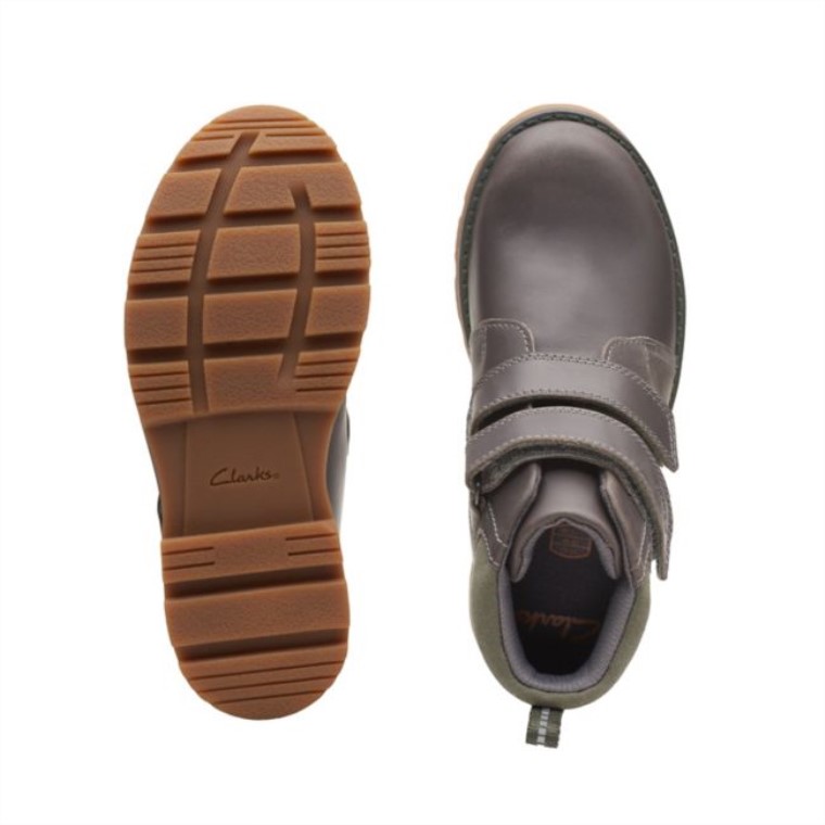 Correa Heath Niño Gris Gris Clarks