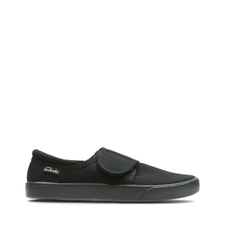 Hopper Run Niño Tela Negra Tela Negra Clarks