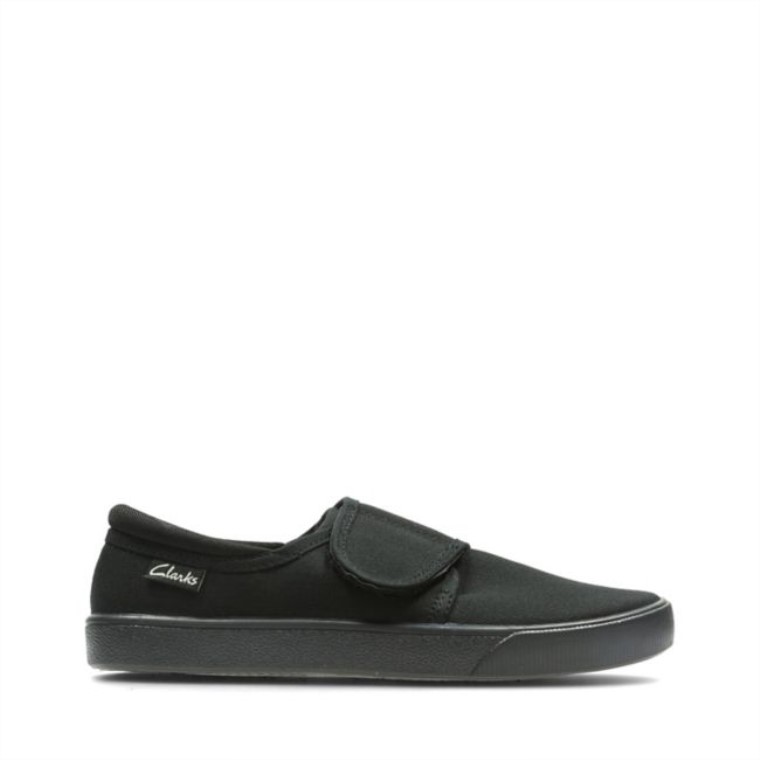 Hopper Run Niño Tela Negra Tela Negra Clarks