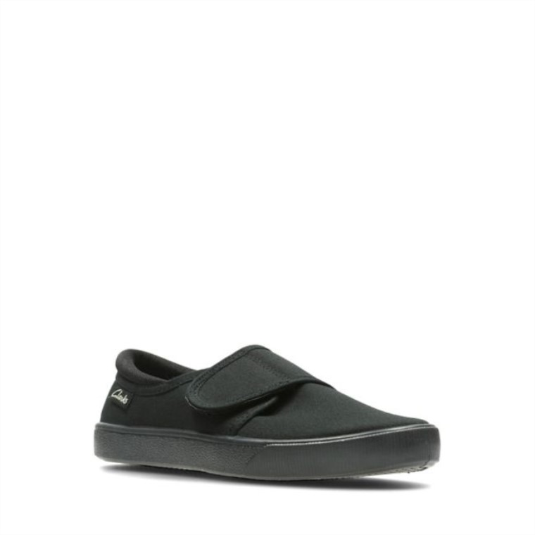 Hopper Run Niño Tela Negra Tela Negra Clarks