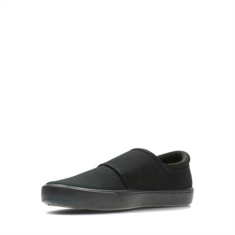 Hopper Run Niño Tela Negra Tela Negra Clarks