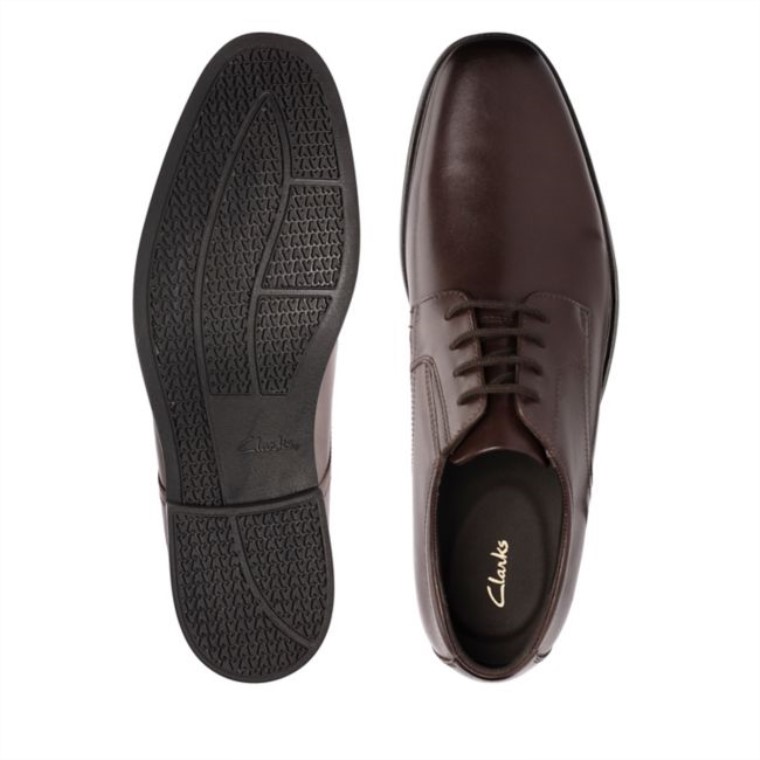 Howard Walk Cuero Marrón Oscuro Cuero Marrón Oscuro Clarks