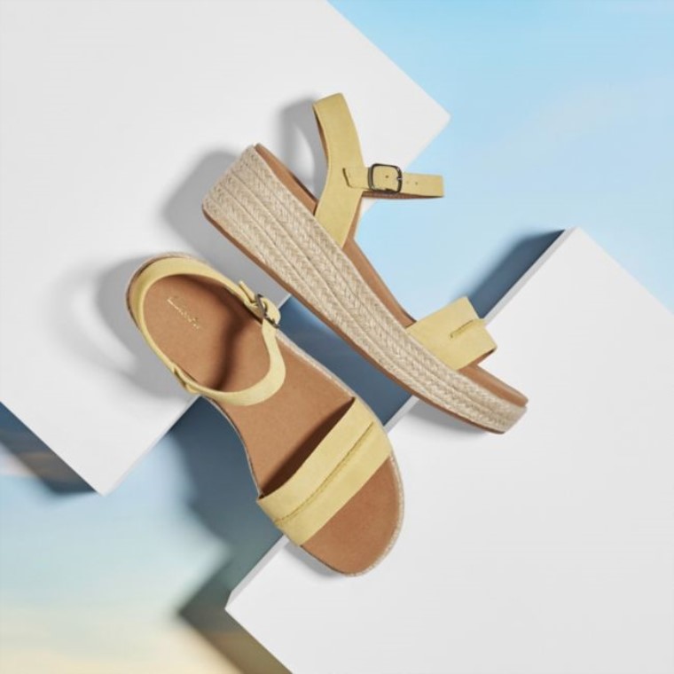 Puntada Kimmei Gamuza Baja Amarilla Clarks De Gamuza Amarilla
