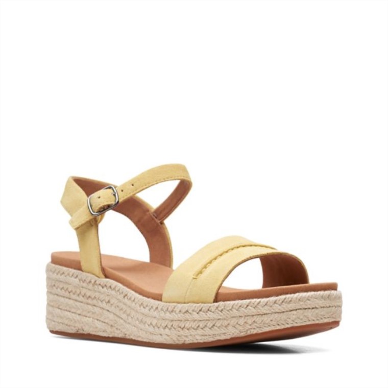 Puntada Kimmei Gamuza Baja Amarilla Clarks De Gamuza Amarilla