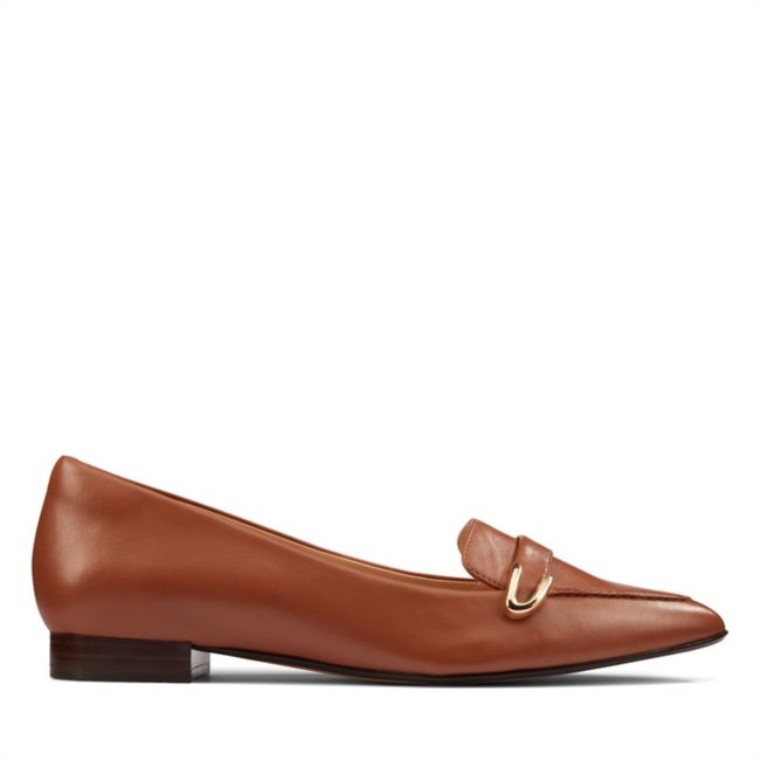 Laina 15 Hebilla Cuero Marrón Oscuro Clarks Cuero Marrón Oscuro