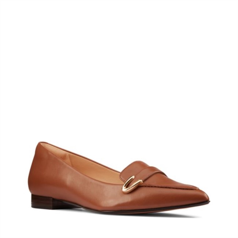 Laina 15 Hebilla Cuero Marrón Oscuro Clarks Cuero Marrón Oscuro