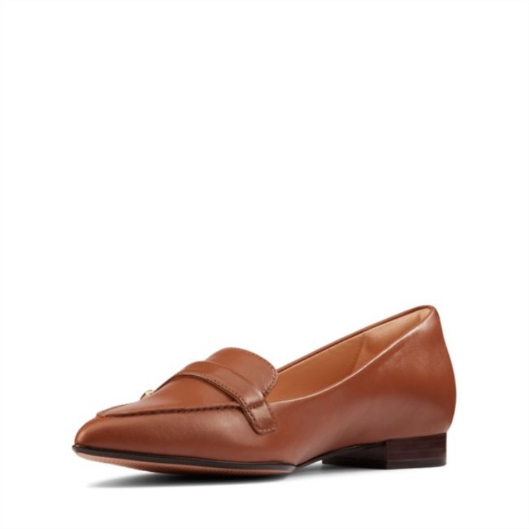 Laina 15 Hebilla Cuero Marrón Oscuro Clarks Cuero Marrón Oscuro