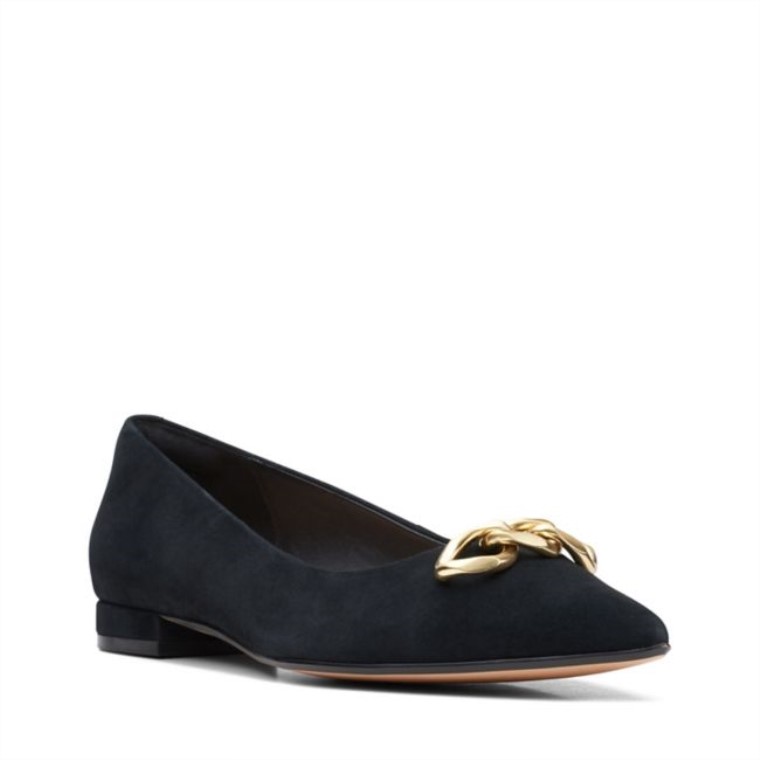 Laina 15 Ribete Ante Negro Clarks