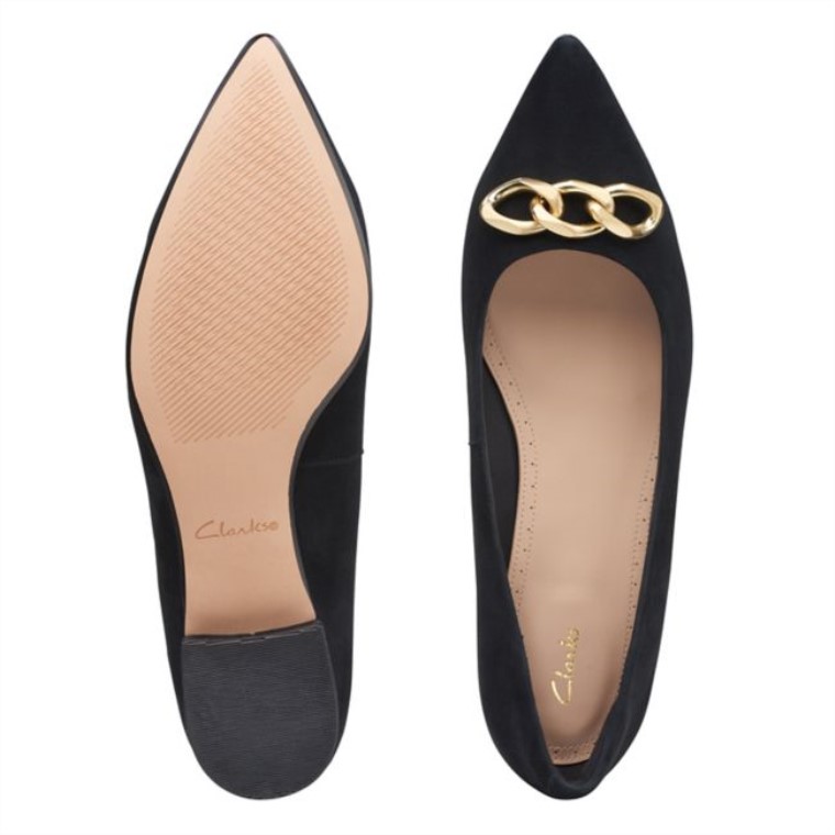 Laina 15 Ribete Ante Negro Clarks