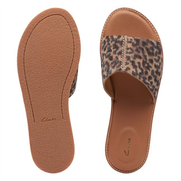 Estampado De Leopardo Clarks Karsea Mule Estampado De Leopardo