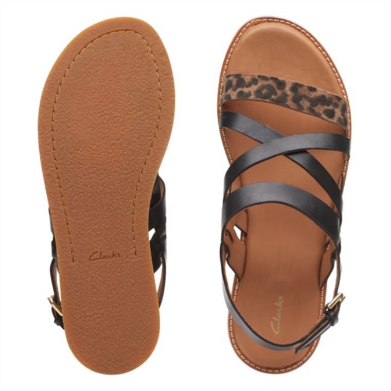 Combinación Con Estampado De Leopardo Clarks Karsea Sun Combinación Con Estampado De Leopardo