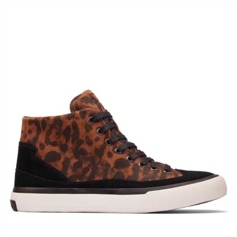 Ante Leopardo Clarks Apresuradamente Zip Hola Ante Leopardo