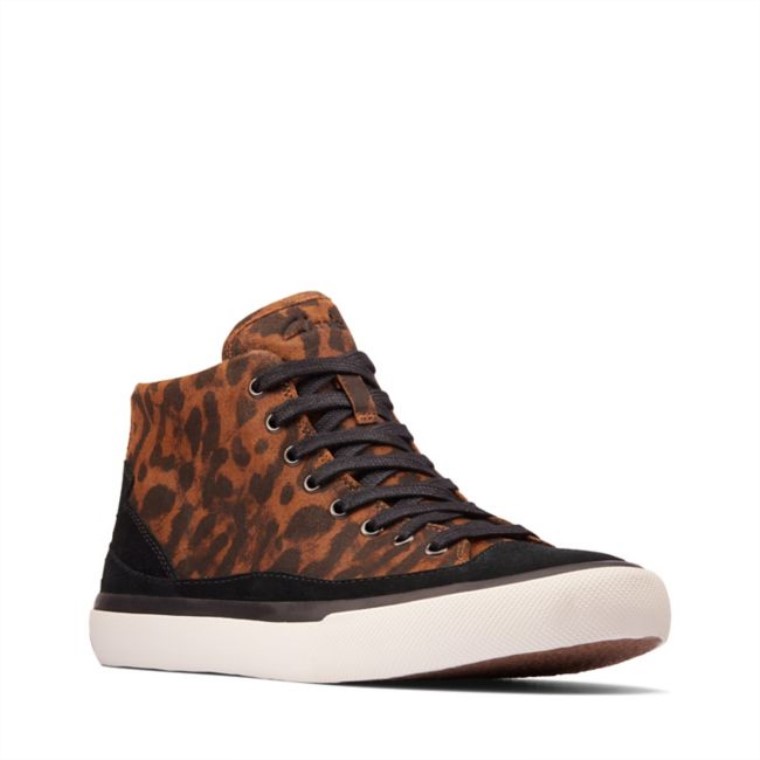Ante Leopardo Clarks Apresuradamente Zip Hola Ante Leopardo
