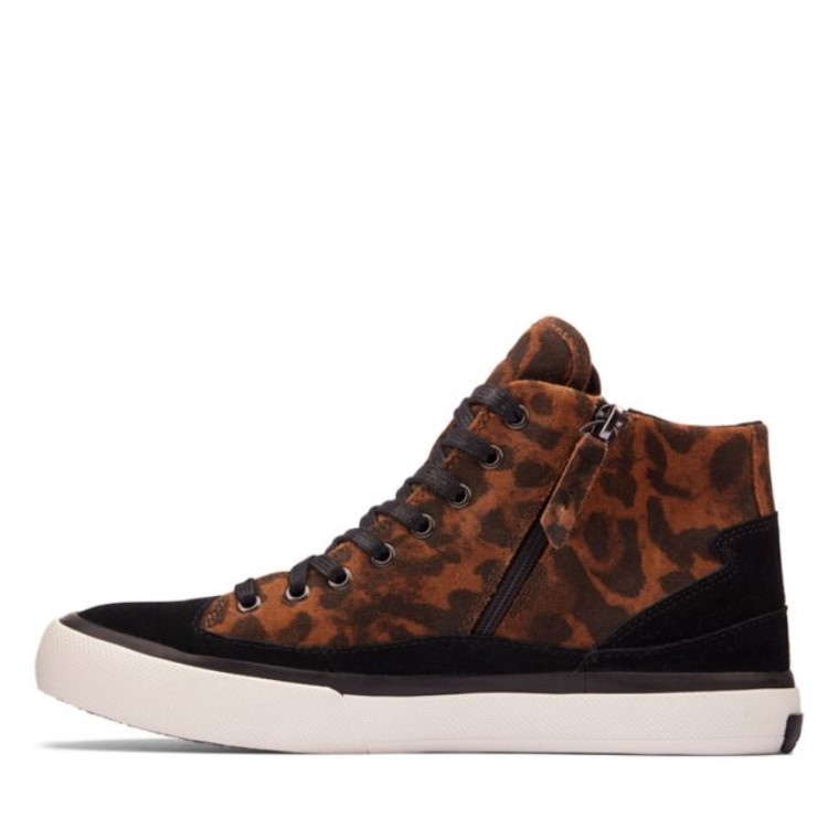 Ante Leopardo Clarks Apresuradamente Zip Hola Ante Leopardo