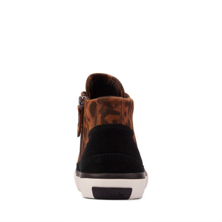 Ante Leopardo Clarks Apresuradamente Zip Hola Ante Leopardo