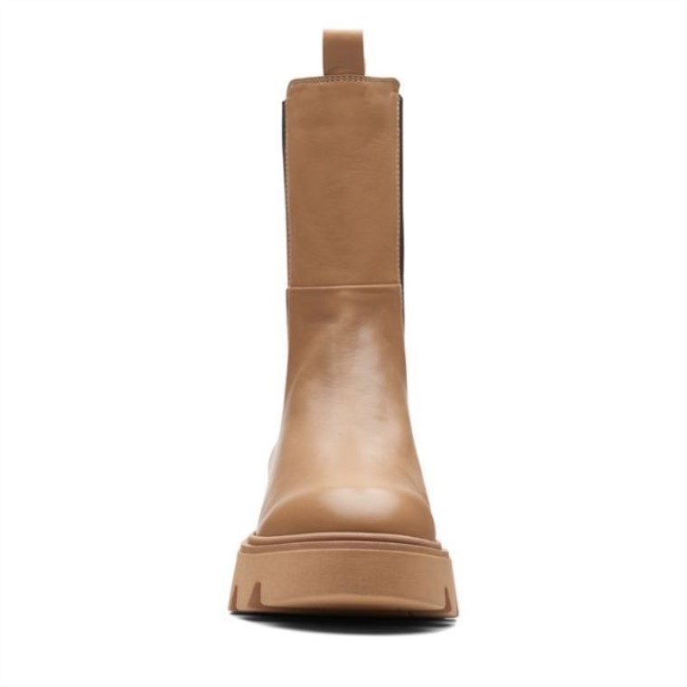 Cuero Marrón Claro Clarks Motive 20 Top Cuero Marrón Claro